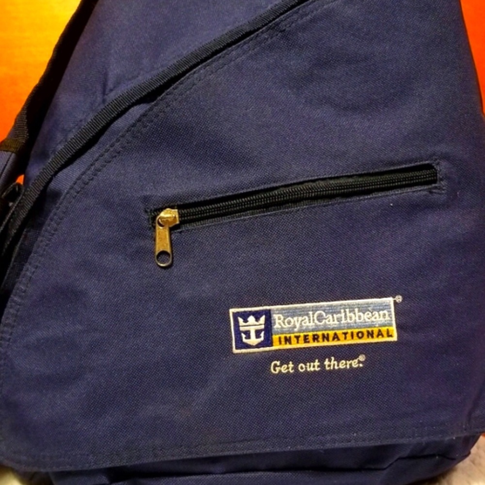 Royal Caribbean International One Arm Backpack with Pockets 15” across 18” Tall